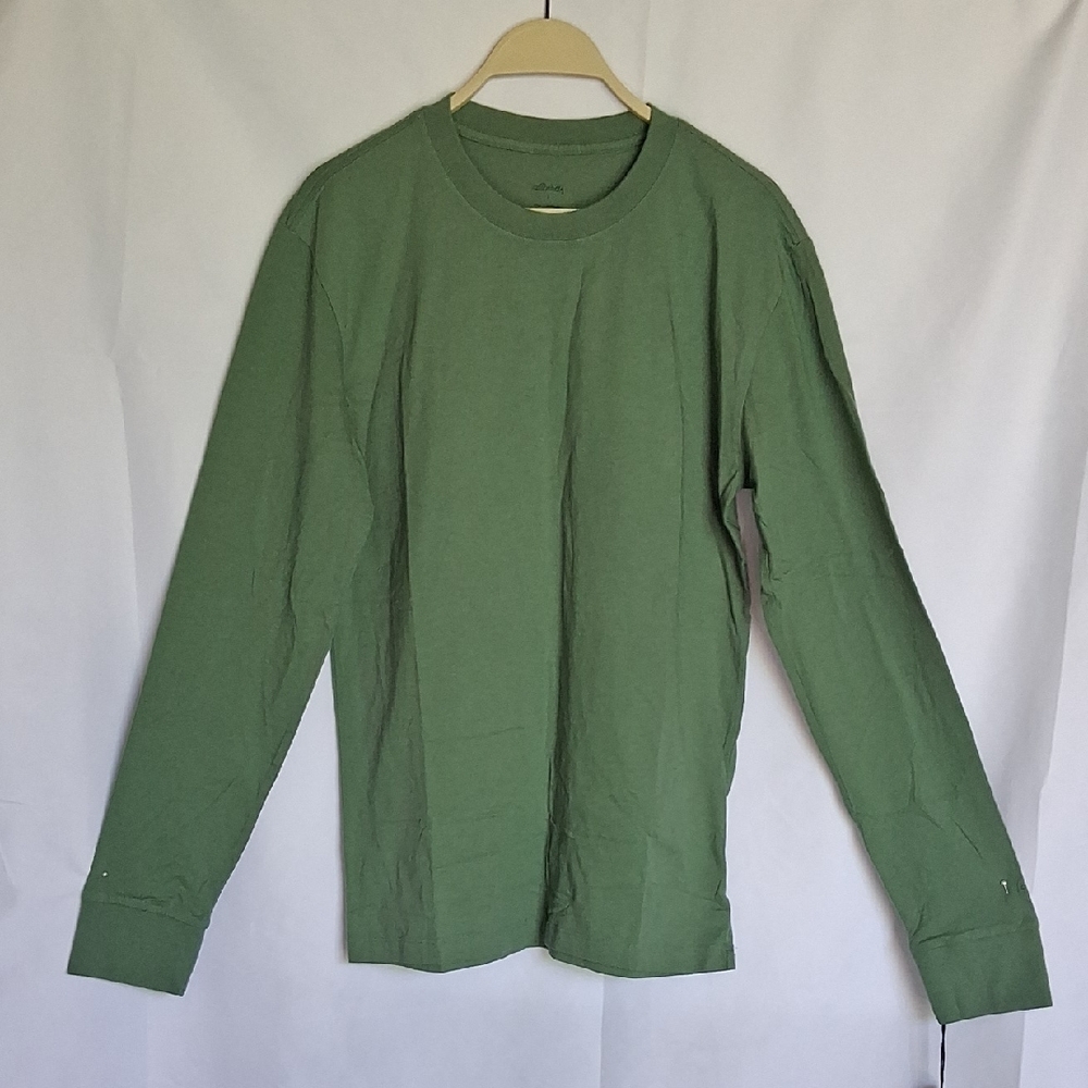 Allbirds 100% Cotton Long Sleeve Tee Hazy Cargo S Green